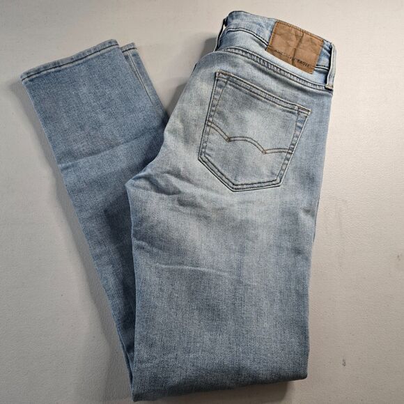 American Eagle Jeans Men's 30 x 32 Blue Skinny Distressed Next Level AirFlex - Picture 11 of 16